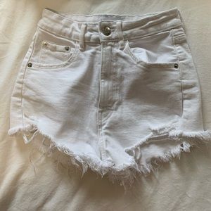 Zara high waisted denim shorts